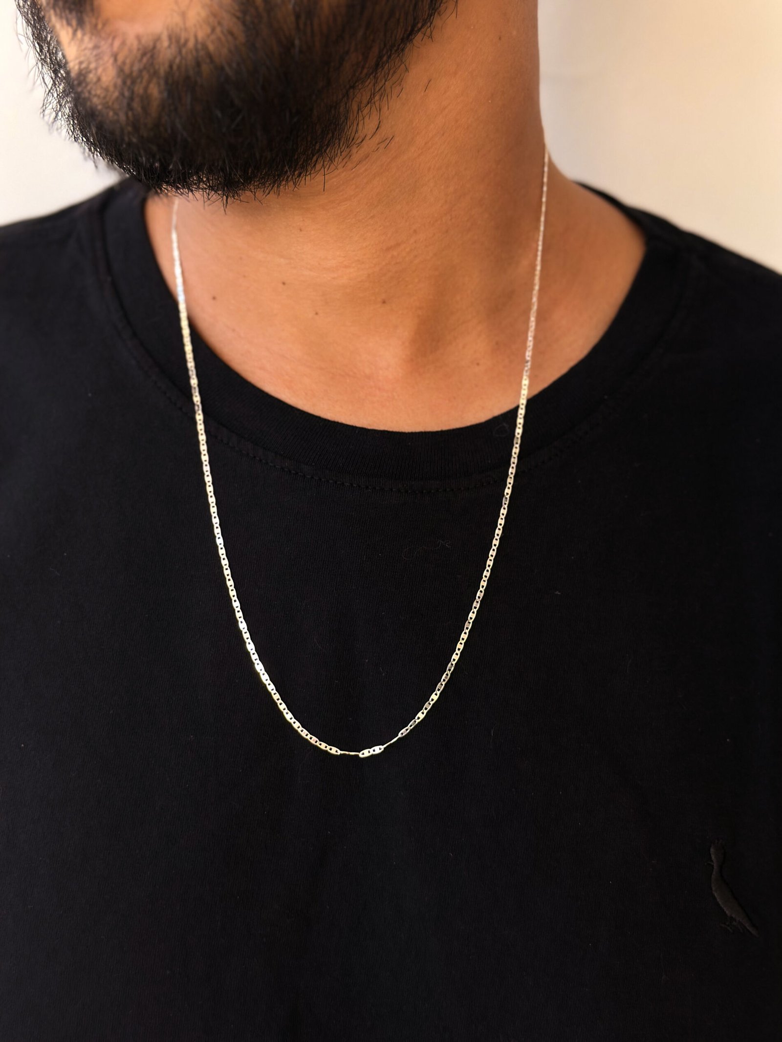 CORRENTE PIASTRINE MASCULINA 2MM EM PRATA 925