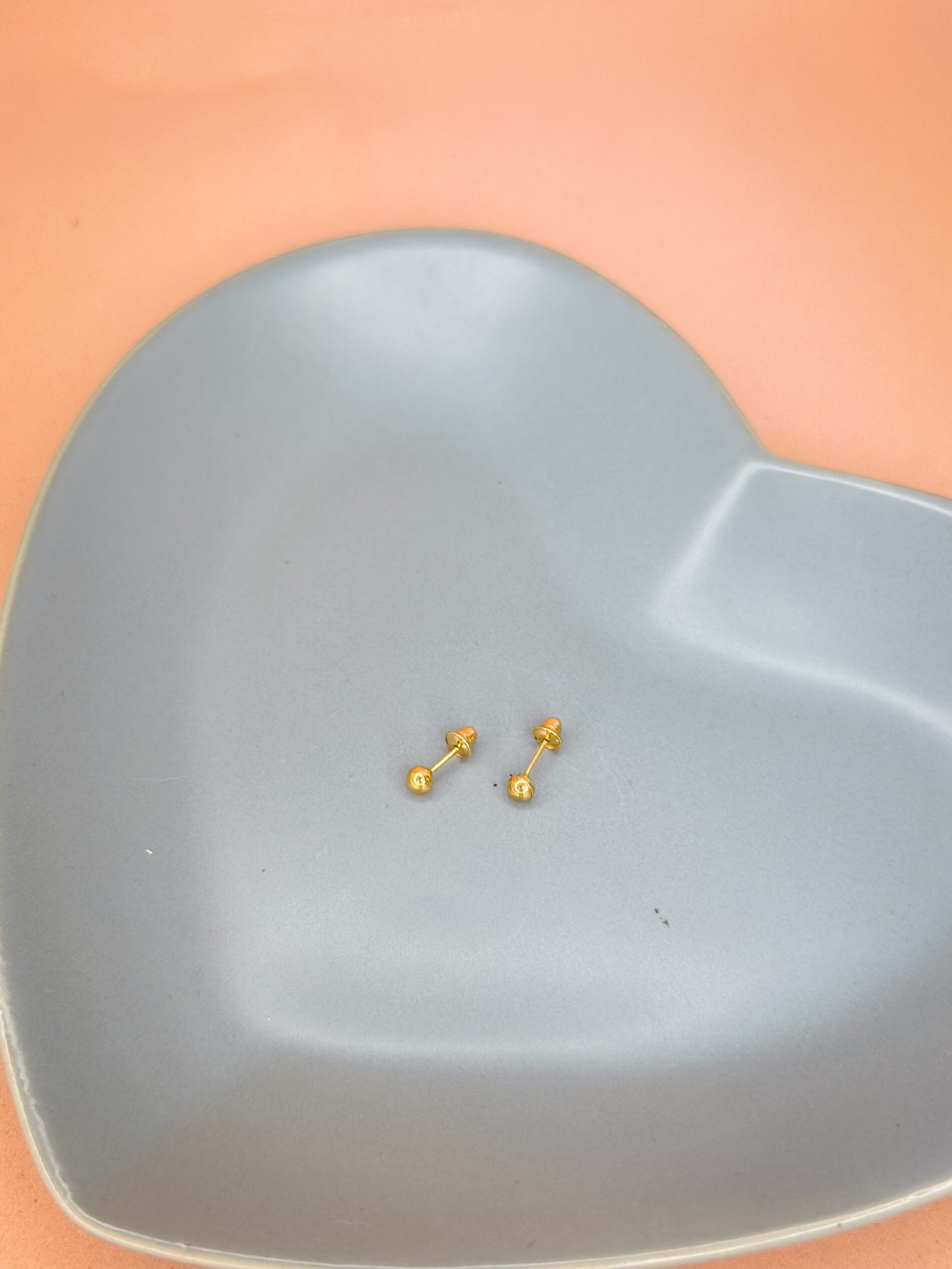 BRINCO BOLINHA 3MM EM OURO 18K