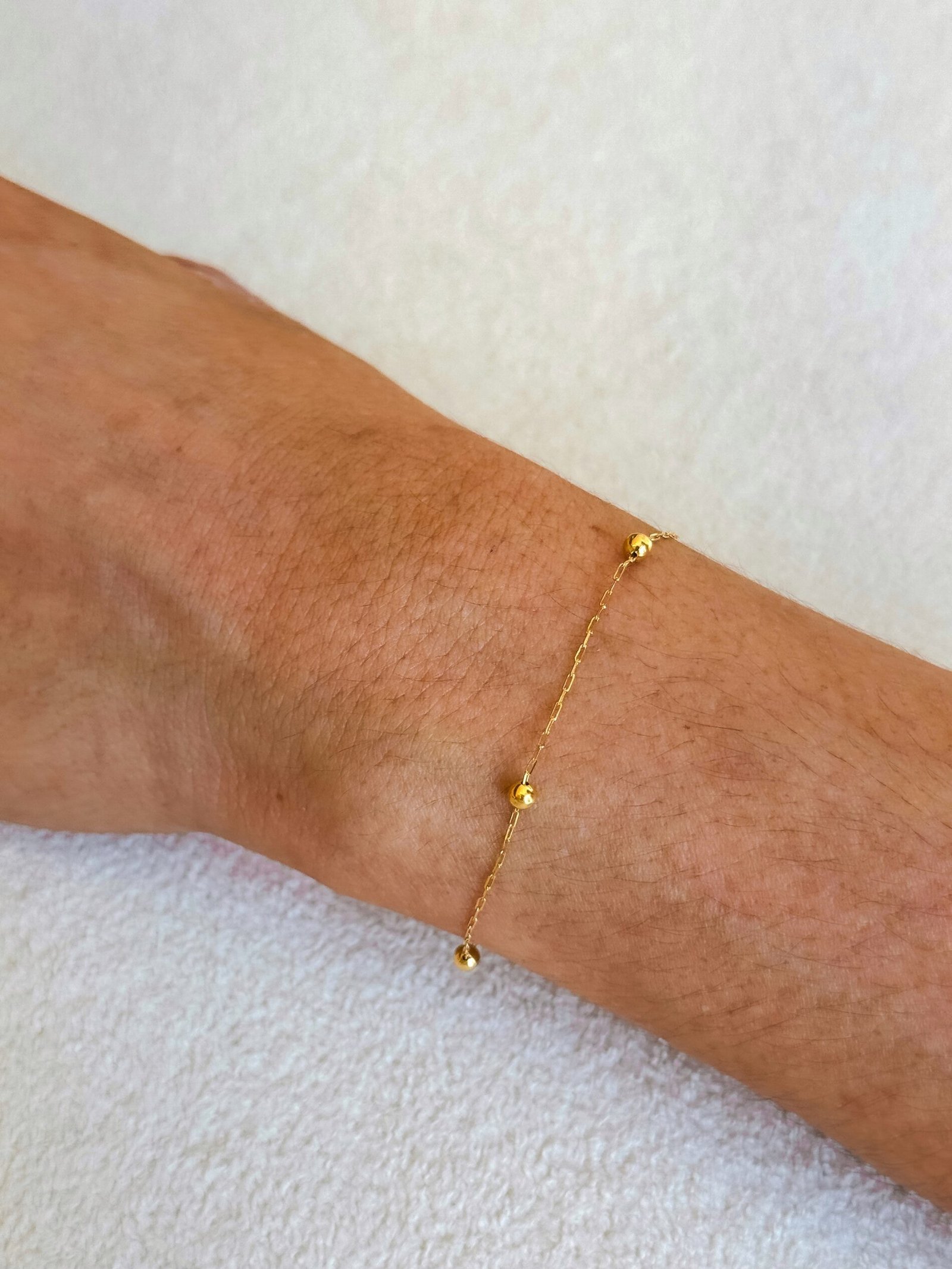PULSEIRA CARTIER COM BOLINHAS EM OURO 18K – 17CM