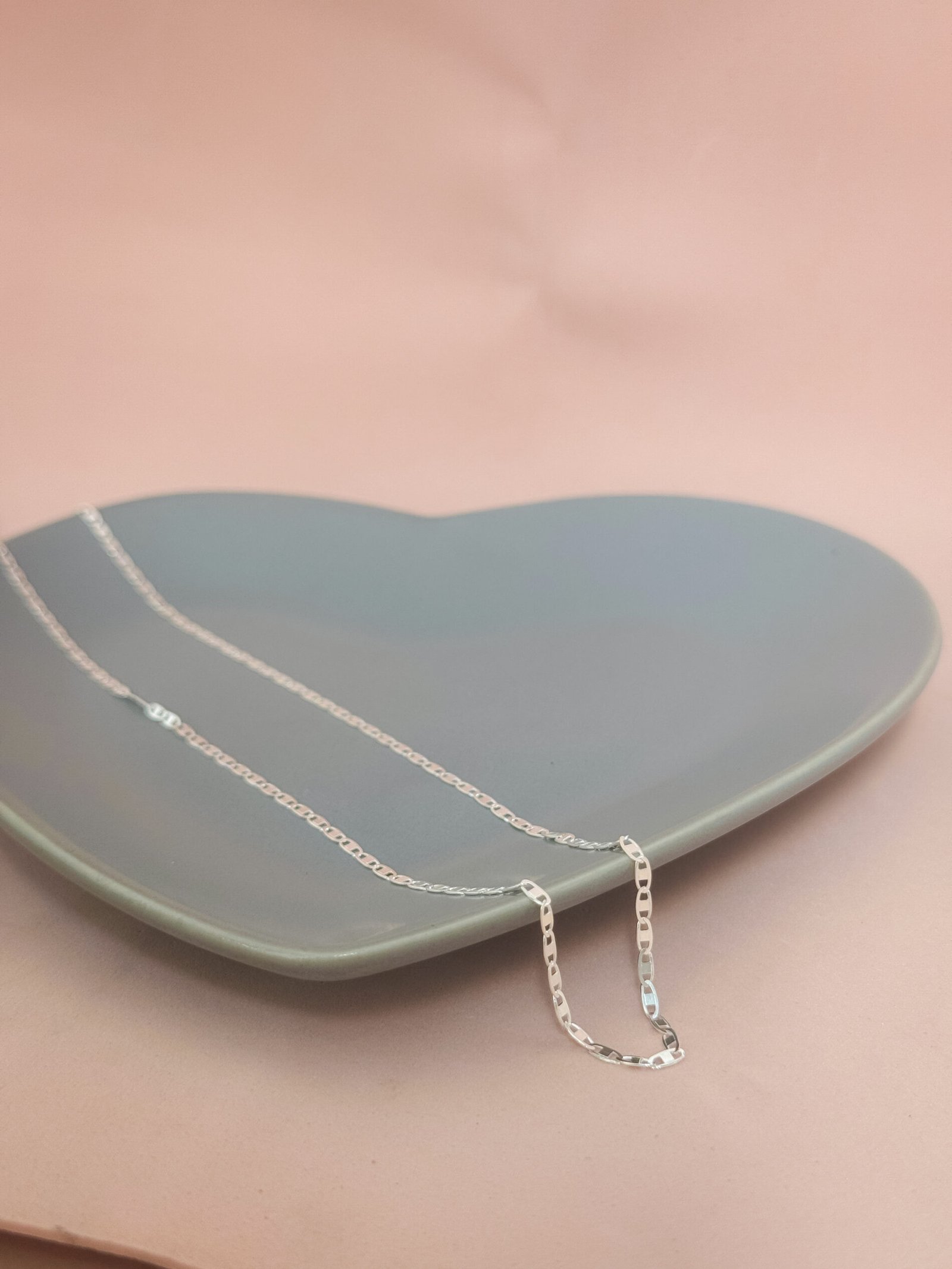 COLAR PIASTRINE 45CM EM PRATA 925