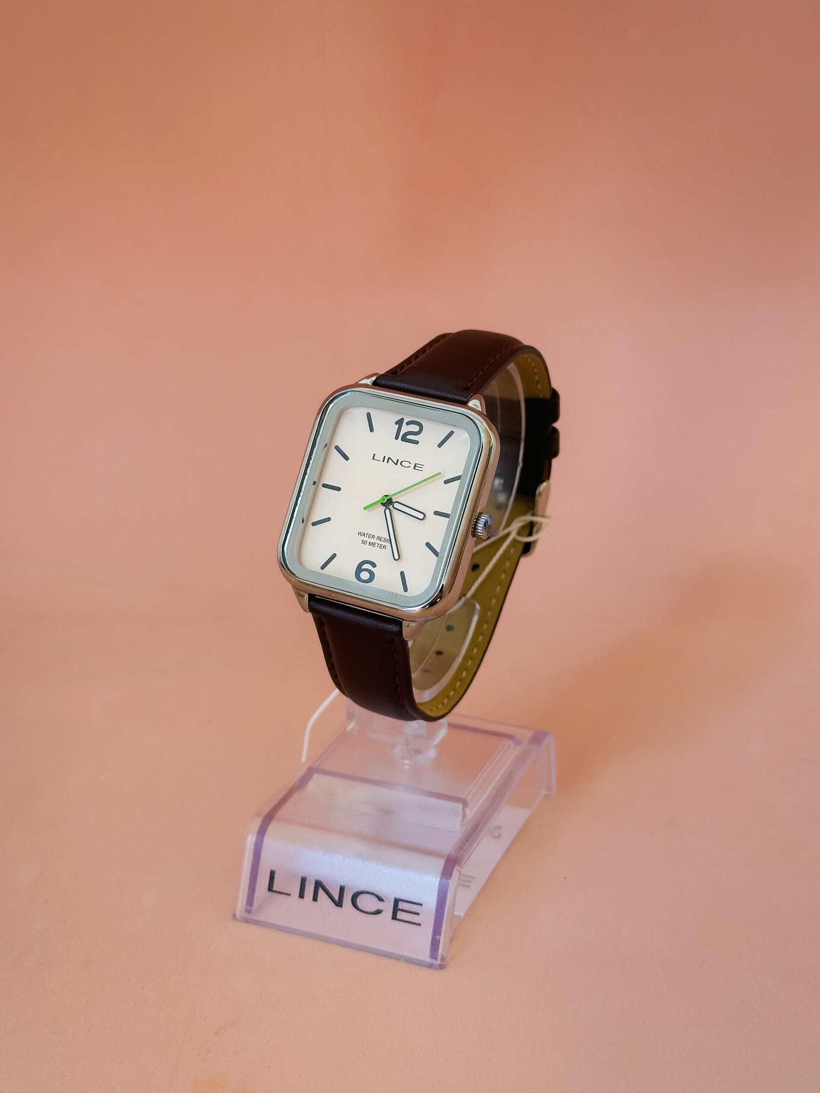 RELÓGIO MASCULINO PULSEIRA EM COURO LINCE