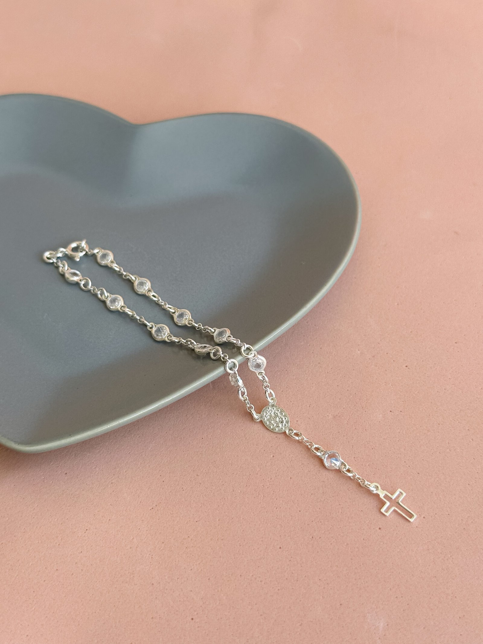 PULSEIRA TERÇO EM PRATA 925