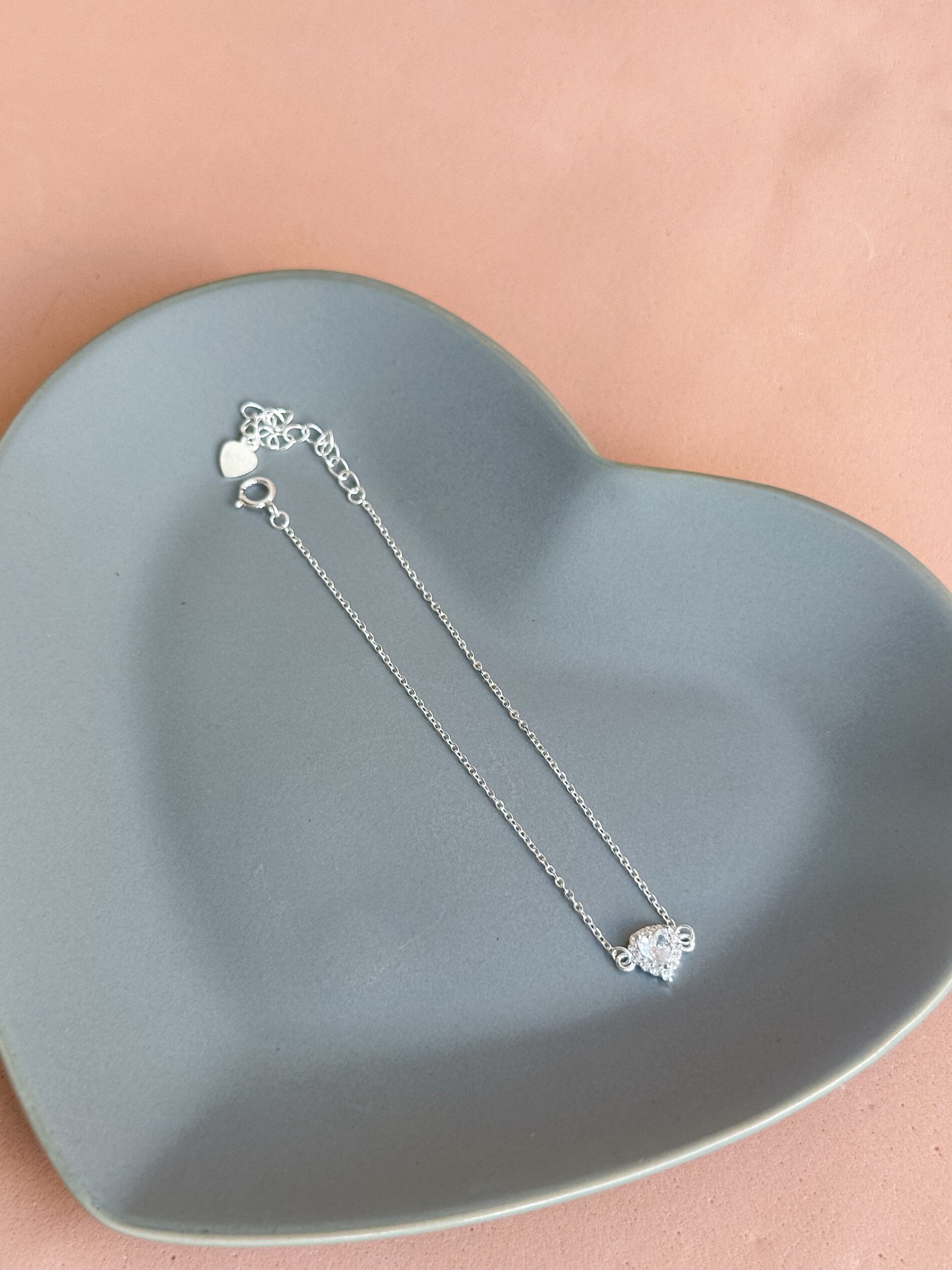 PULSEIRA LUXO CORAÇÃO EM PRATA 925