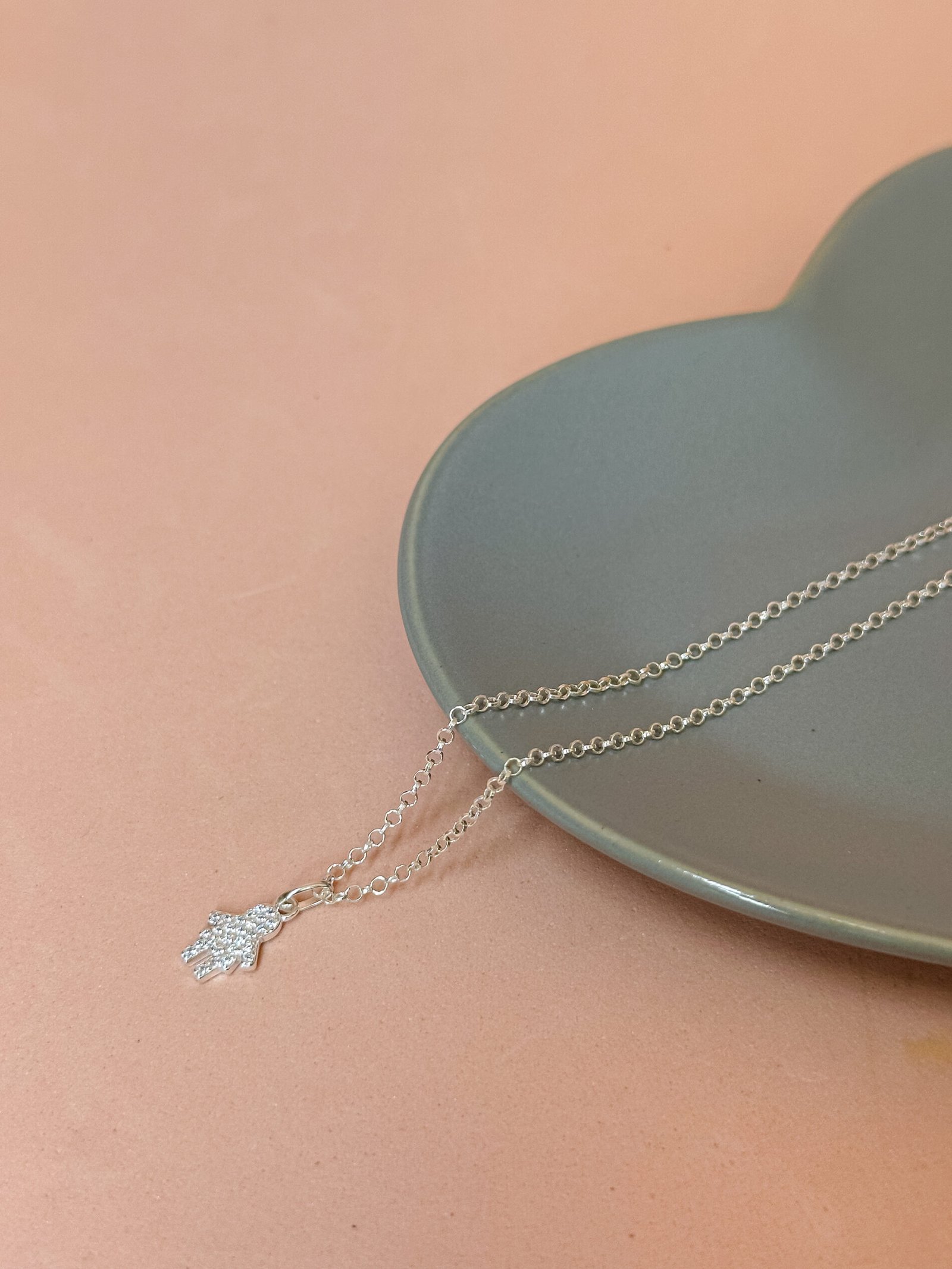 COLAR FILHA EM ZIRCÔNIAS PRATA 925