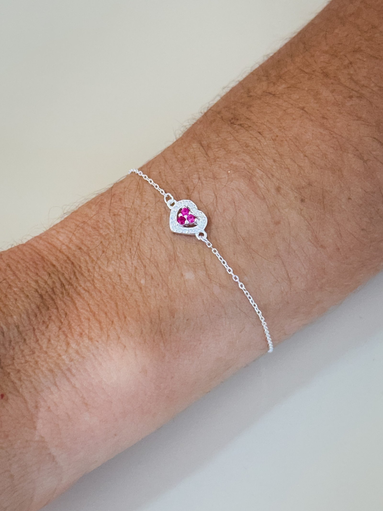 PULSEIRA CORAÇÃO EM PRATA 925